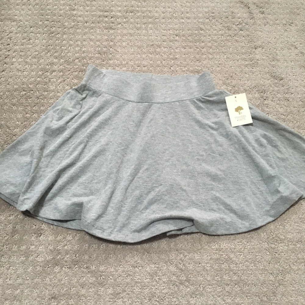 Tucker + Tate Fit & Flare Skirt Gray Girls Medium